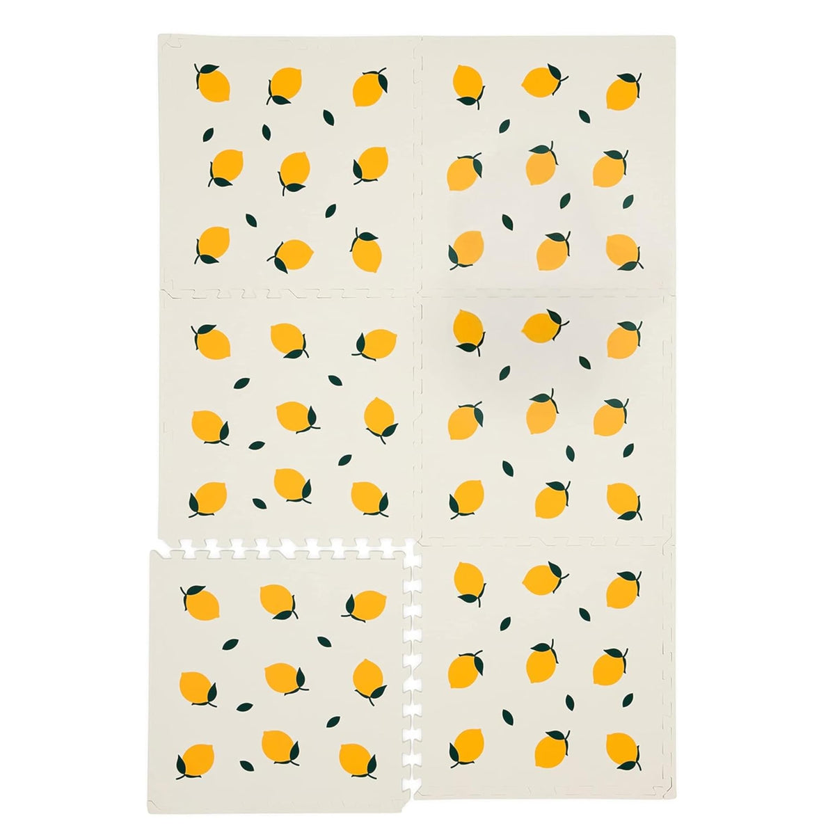 CHILDLIKE BEHAVIOR XL play mat with lemons interlocking tiles offering a safe play surface
