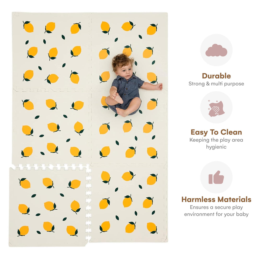 CHILDLIKE BEHAVIOR XL puzzle foam tiles assembled as a mat for floor play