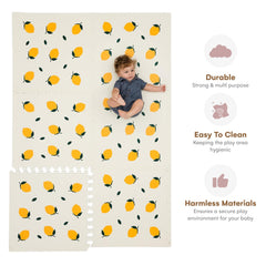 CHILDLIKE BEHAVIOR XL puzzle foam tiles assembled as a mat for floor play