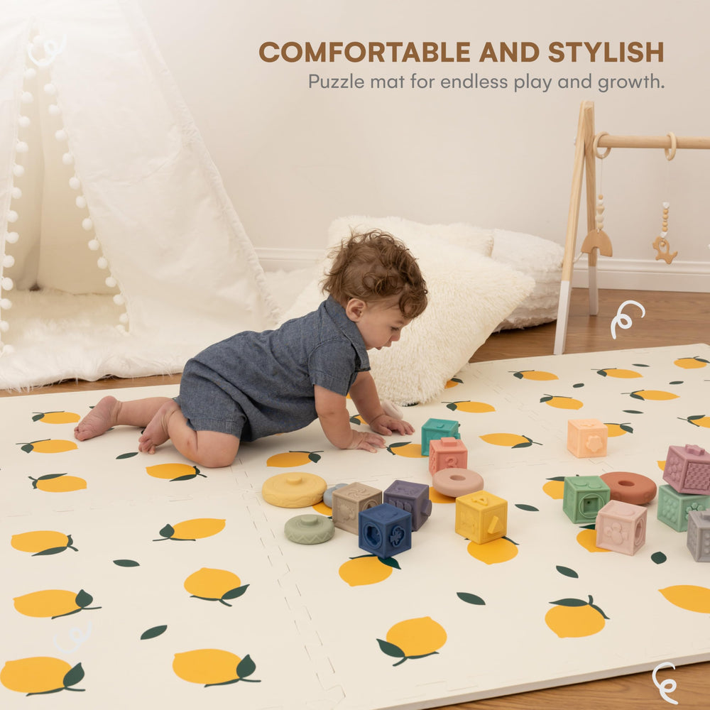 CHILDLIKE BEHAVIOR XL safe floor play mat in a modern room