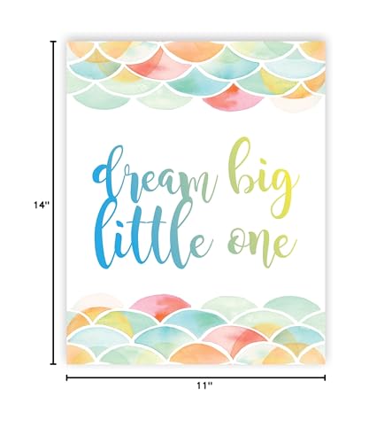 Watercolor nursery print ready for framing or tape display in a kid's room