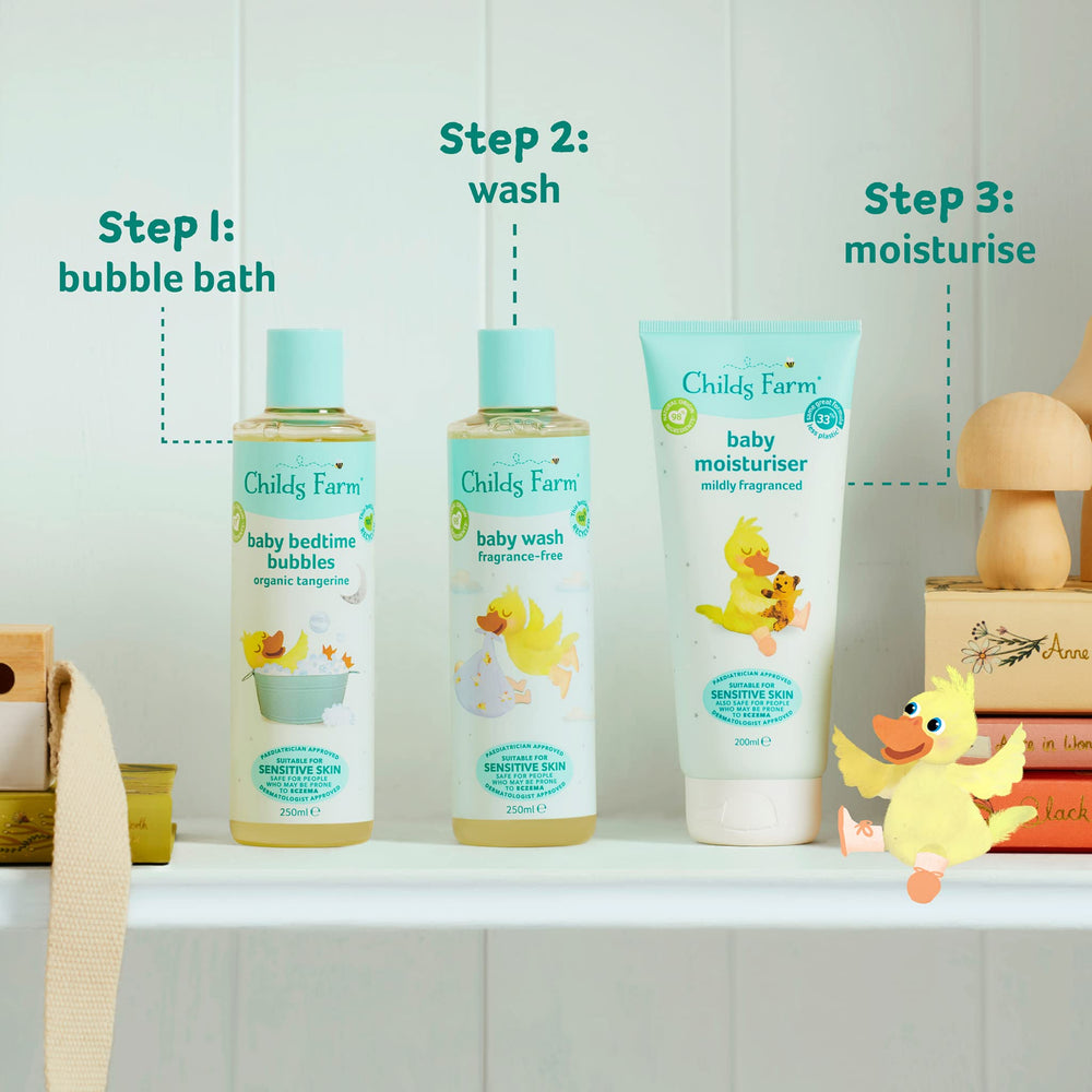View of Childs Farm bottle cap, secure design helps keep formula fresh.