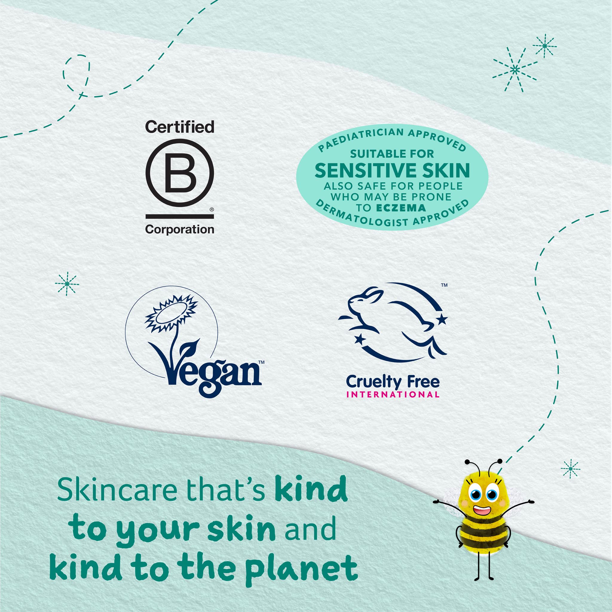 Ingredients list close-up for the mildly fragranced Childs Farm baby moisturiser.