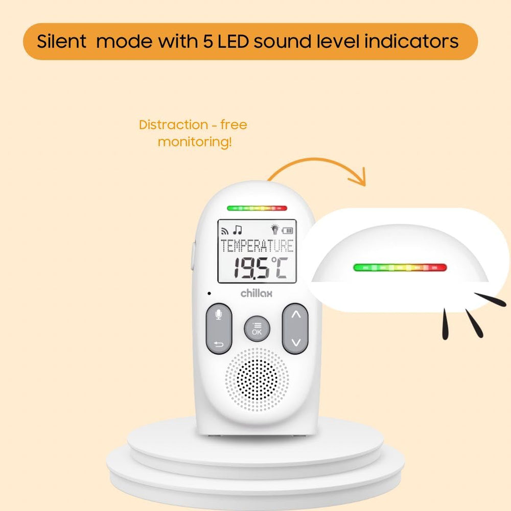 CHILLAX Baby 360 LED alerts indicating baby sounds and nursery status