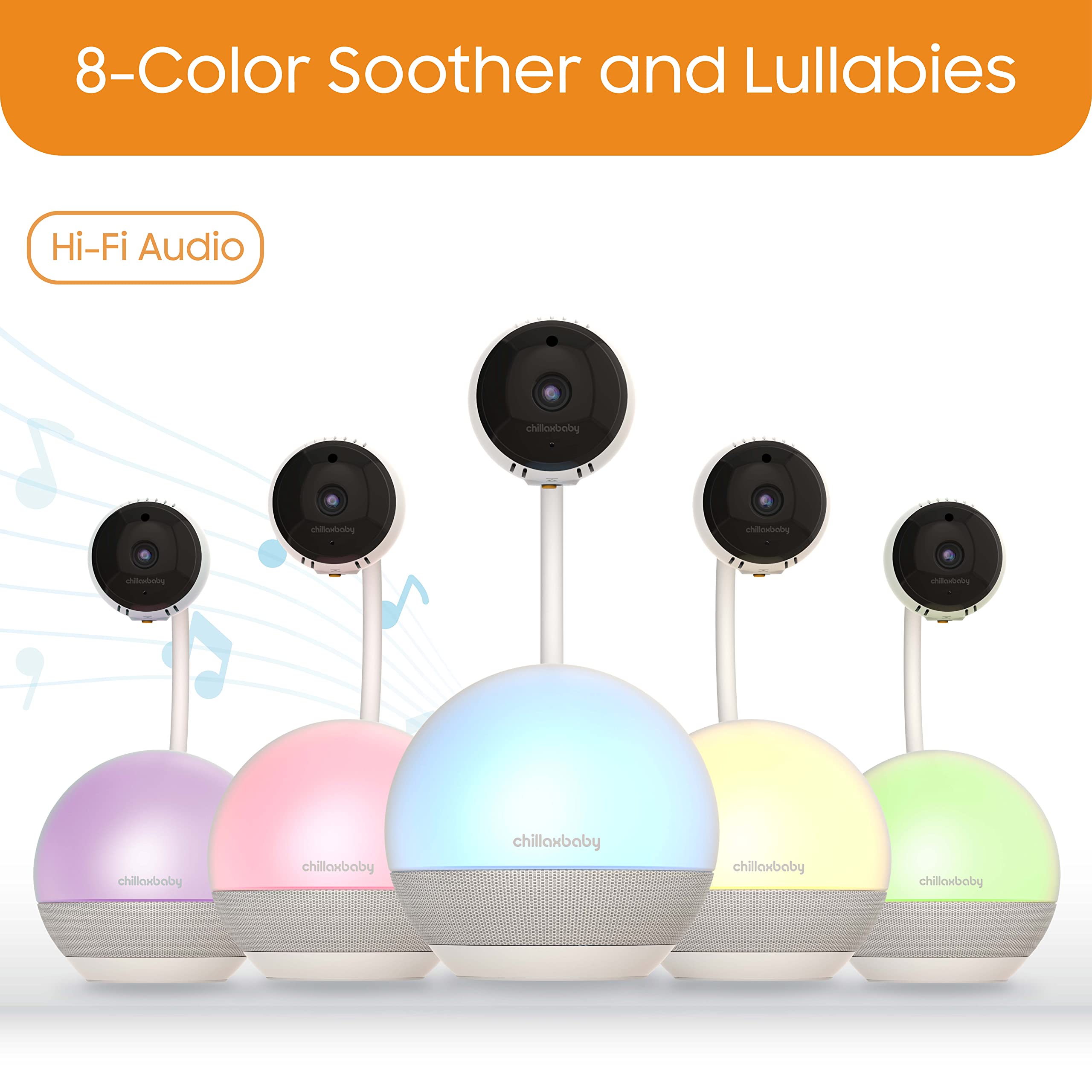 CHILLAX DM600 360° pan delivers full-room visibility for peace of mind.