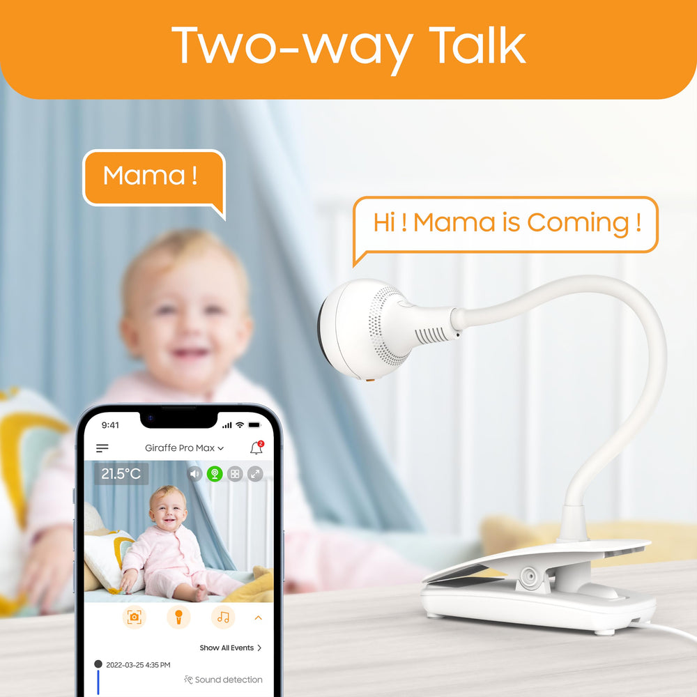 CHILLAX Giraffe Pro Max 5-inch parent unit displaying clear footage