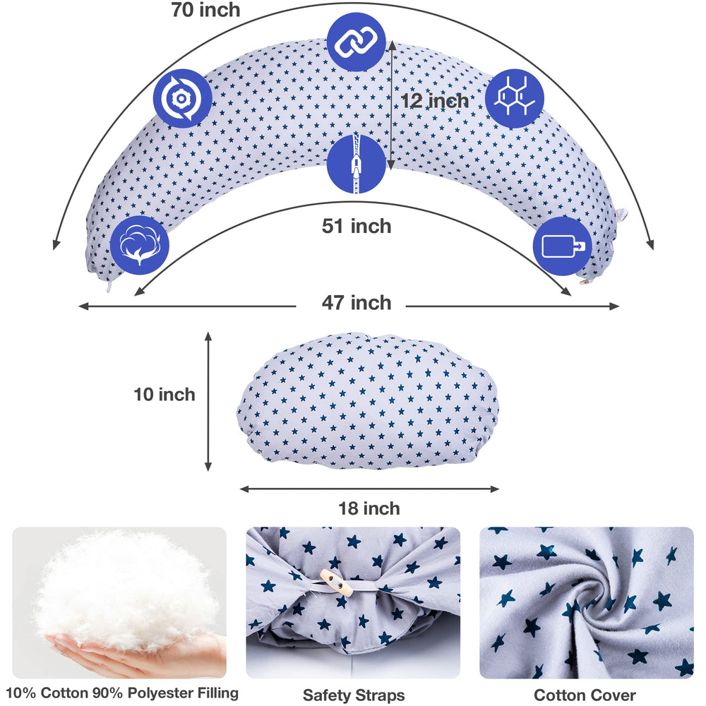 Chilling Home Nursing Pillow adjustable filling for personalized nursing height.