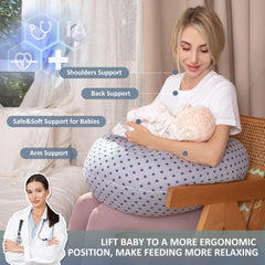 Chilling Home Nursing Pillow demonstrates back support angle for relaxed breastfeeding.
