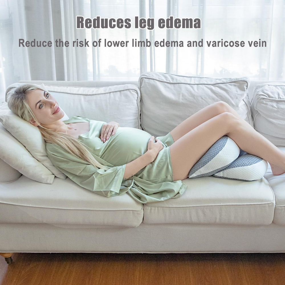 Chilling Home wedge-30-degree pillow features ergonomic slope for growing belly support.