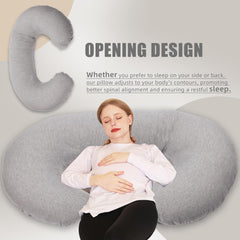 Versatile full-body design aids sleeping, lounging, and nursing support.