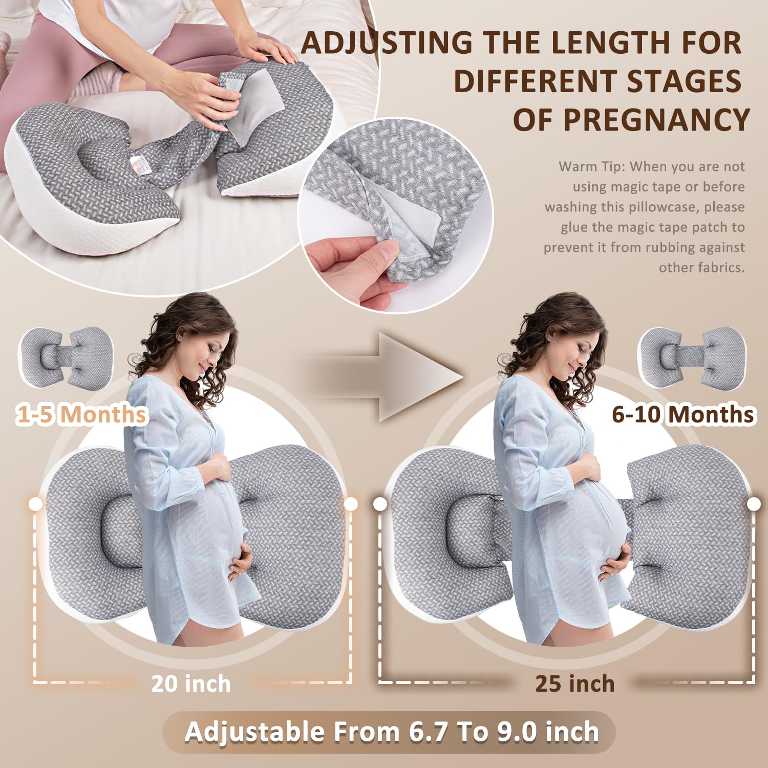 Chilling Home pregnancy pillow travel-friendly design saves space
