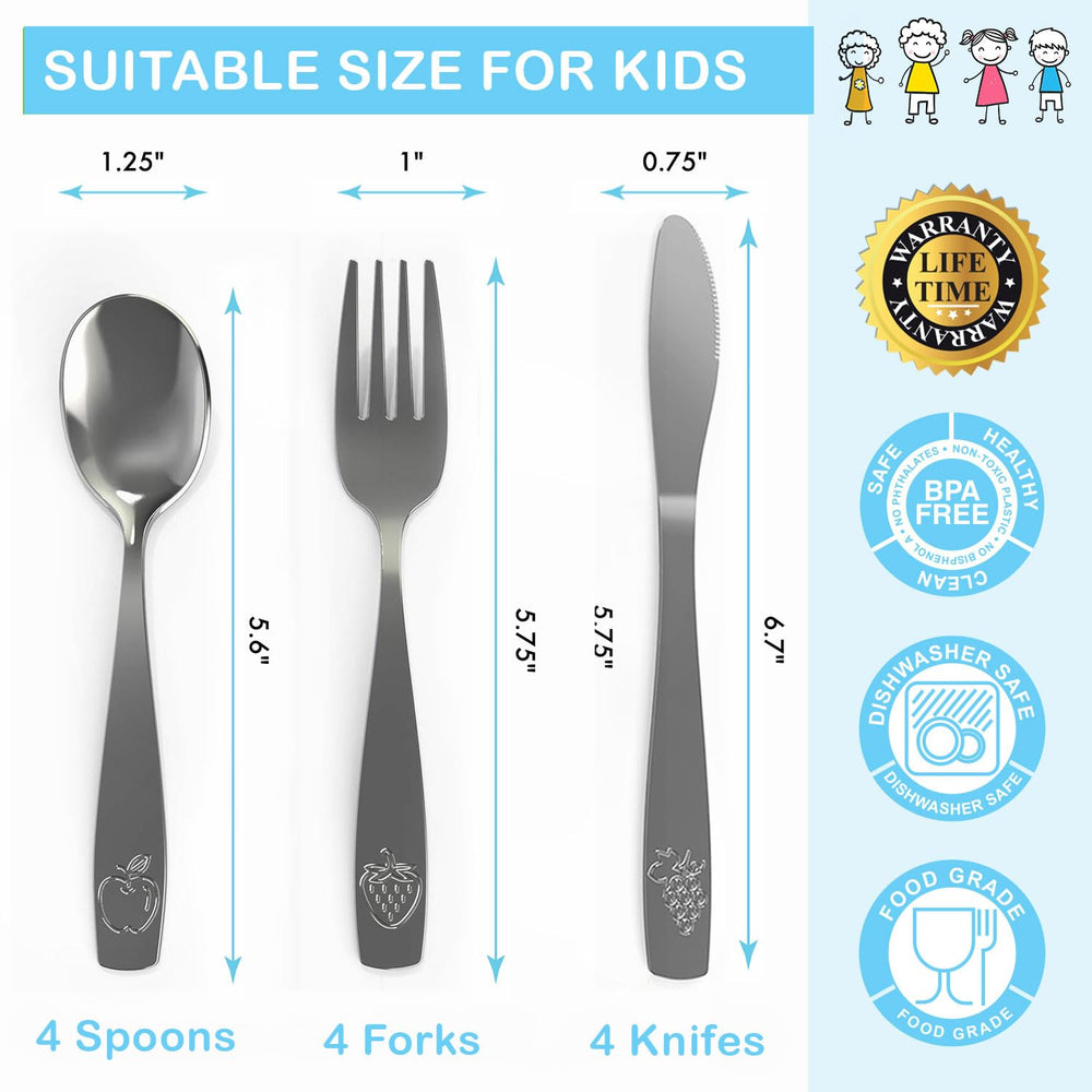 CHILLOUT LIFE kids spoons, kid-friendly size for easy self-feeding