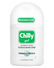 Chilly Fresh Formula gel bottle showing menthol freshness for daily use.