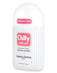 Chilly Lenitive Formula label closeup highlighting Aloe and Witch Hazel