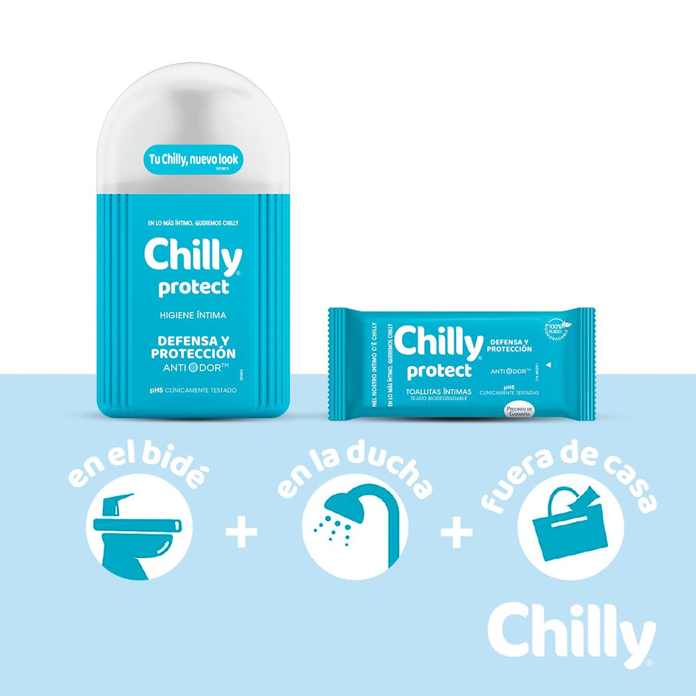 Chilly Protect gel in bathroom setting for daily routine