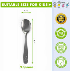 CHILLOUT LIFE stainless steel kid spoons with smooth edges for safe handling