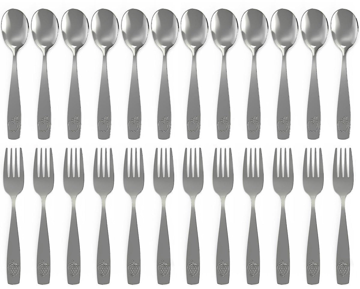 CHILLOUT LIFE 24-piece kids silverware box set designed for daily use