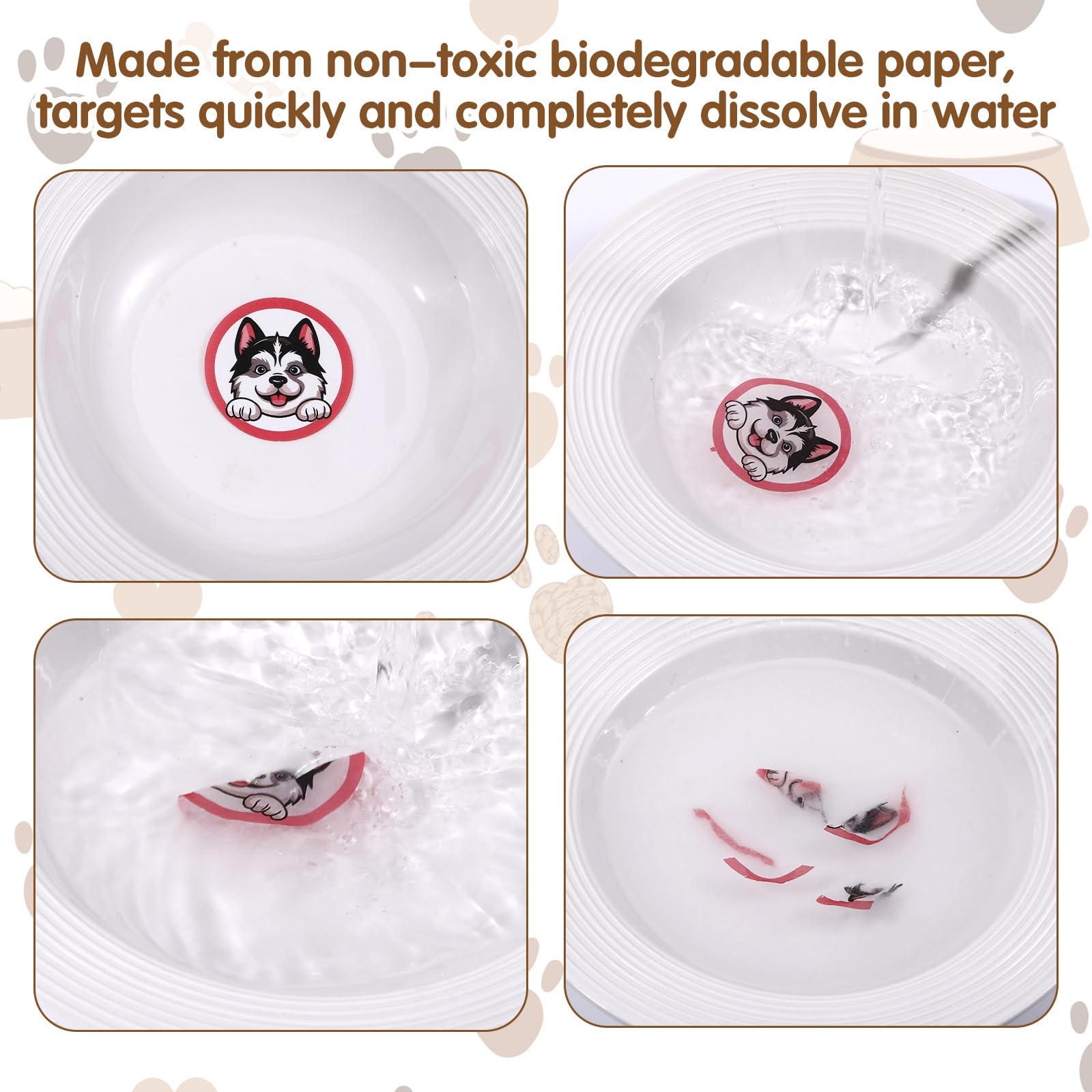 Chinco dog-pattern potty target supports color recognition during sessions.