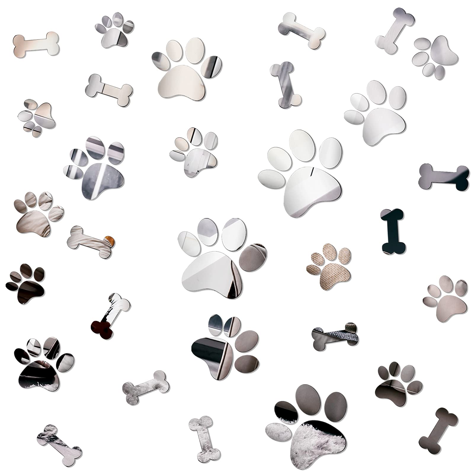 Chinco dog paw print 6-inch decal adds playful charm to a kid's bedroom wall.