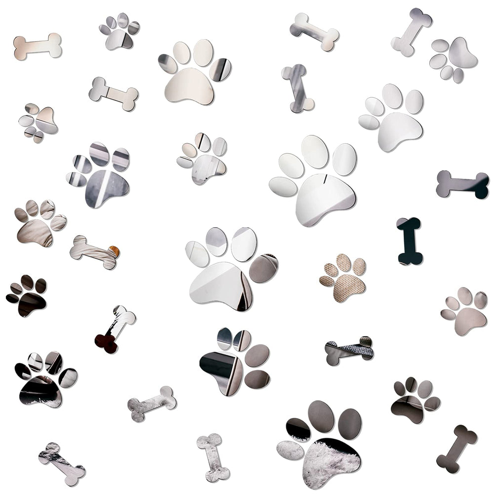 Chinco dog paw print 6-inch decal adds playful charm to a kid's bedroom wall.