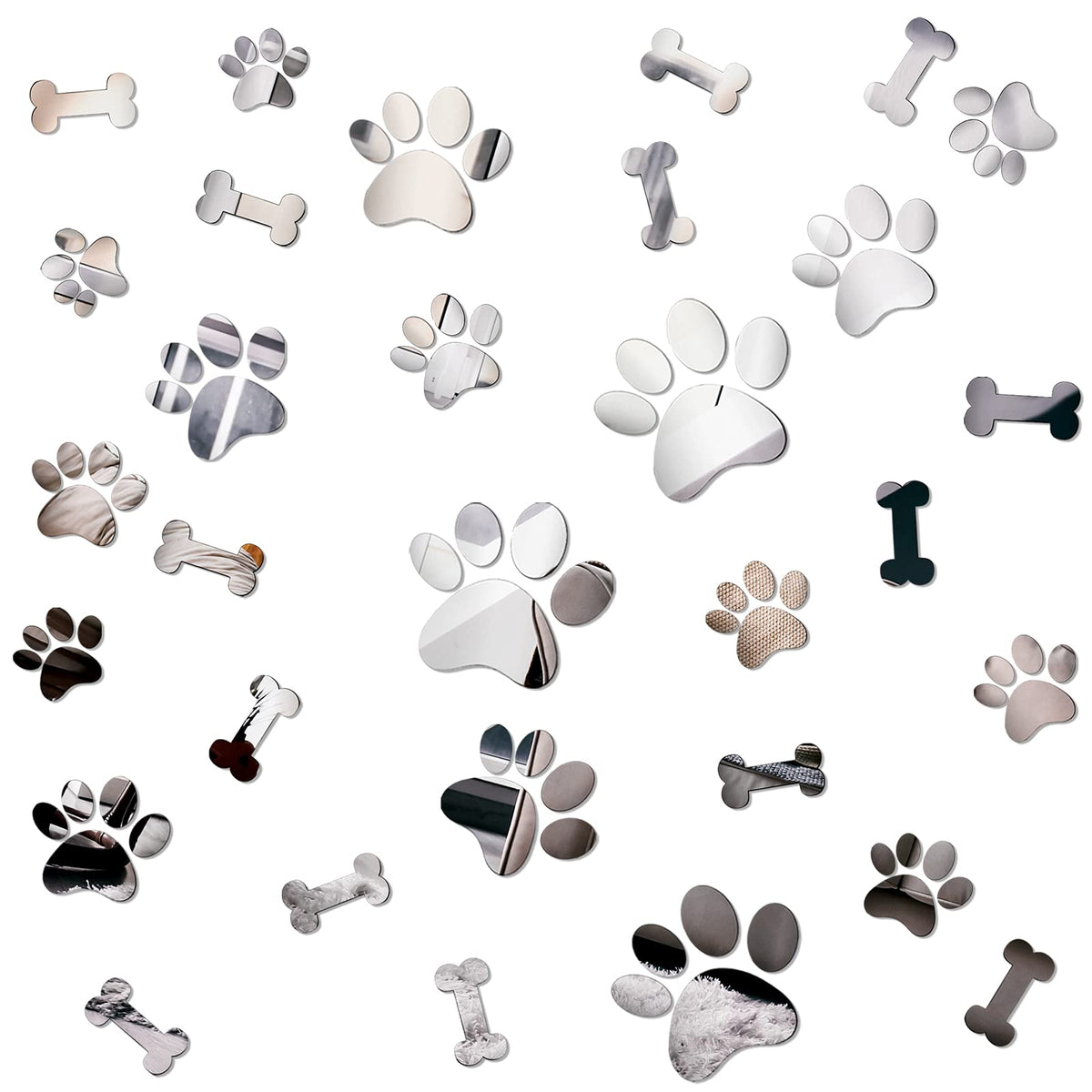 Chinco dog paw print 6-inch decal adds playful charm to a kid's bedroom wall.