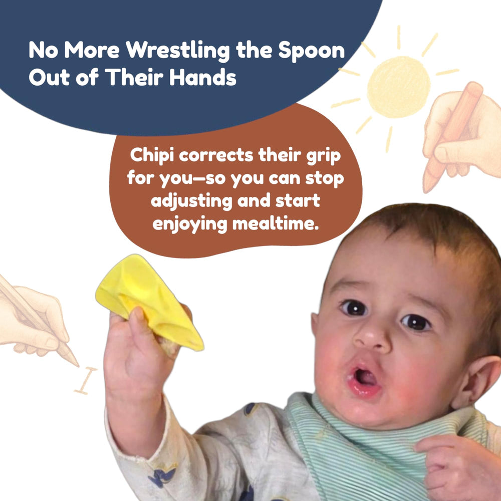 Chipi spoon being cleaned or placed in dishwasher for easy cleanup.