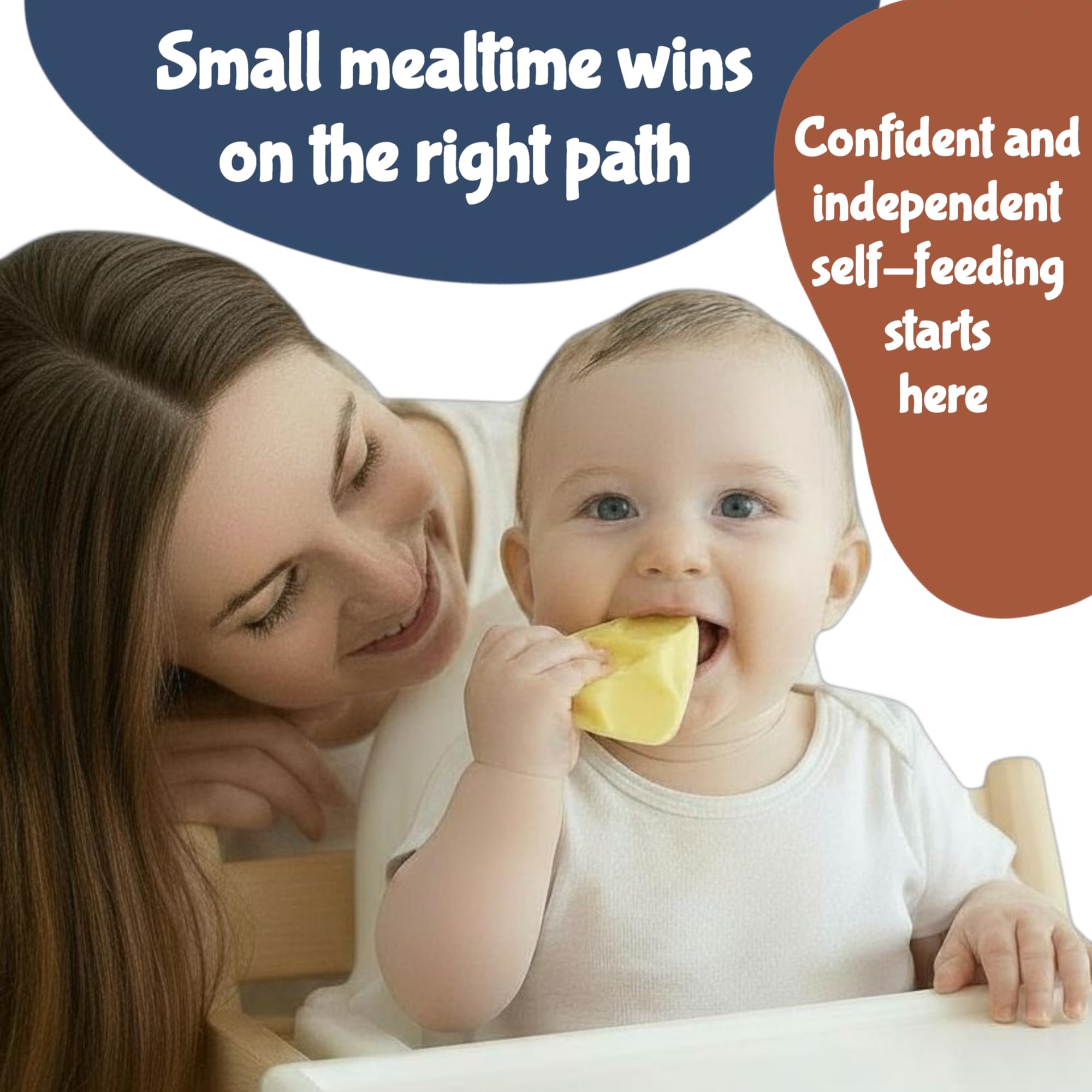 Chipi silicone spoon close-up, gentle on gums during feeding.
