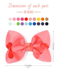Choicbaby grosgrain hair bows with securely attached clips prevent slipping.
