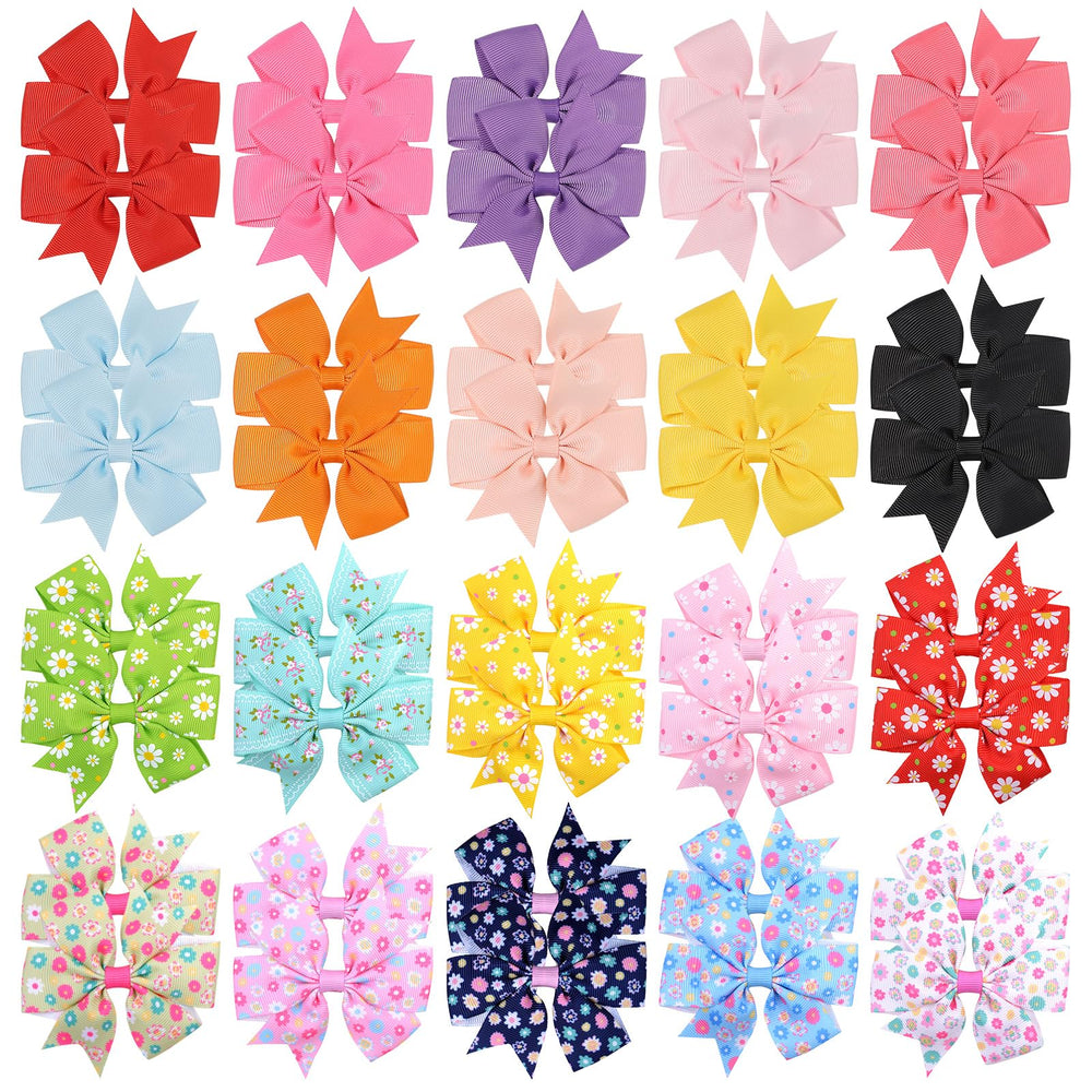 Choicbaby 40-piece grosgrain bow pack for versatile styling