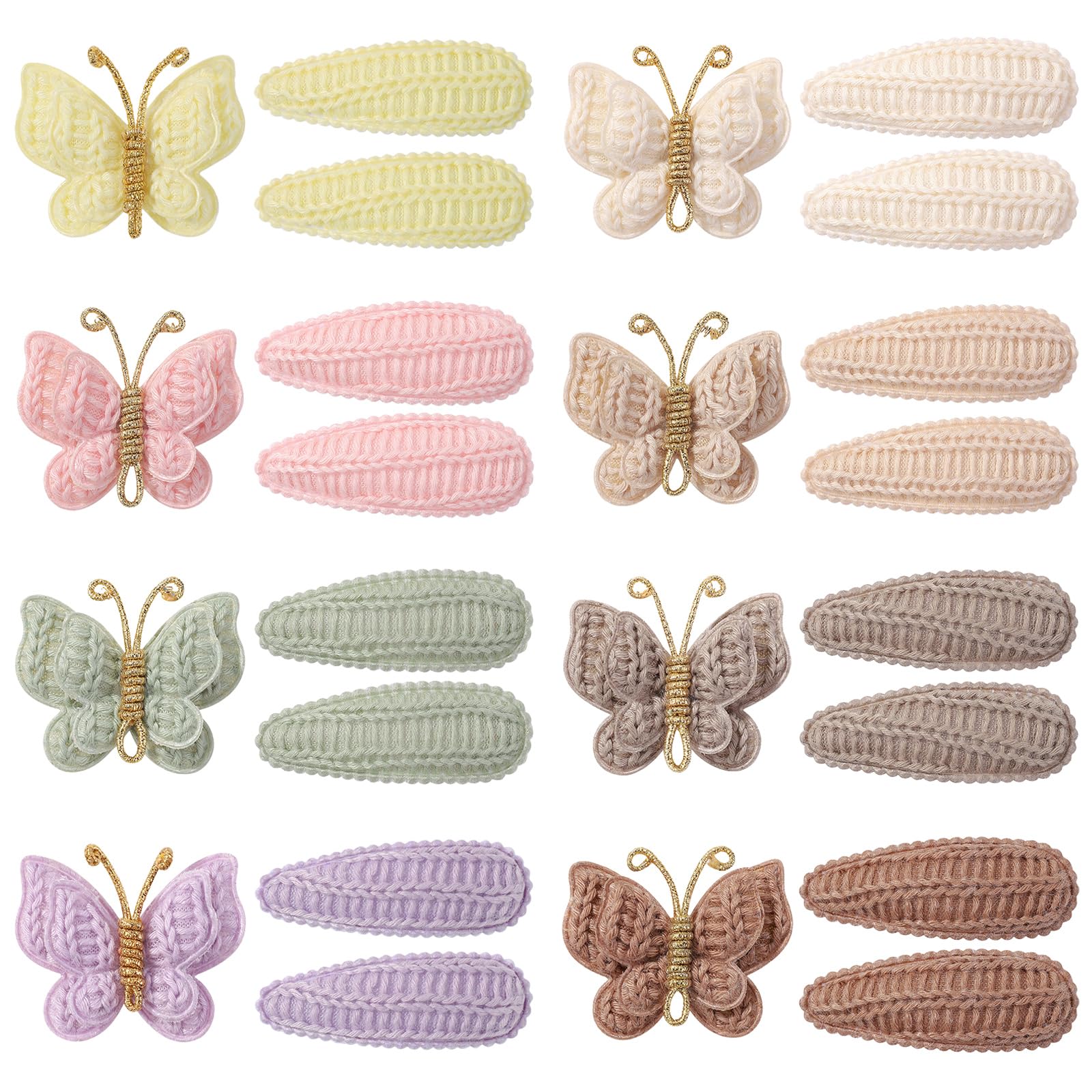 choicbaby butterfly clip cream, secure hold for day-long wear on soft toddler hair.