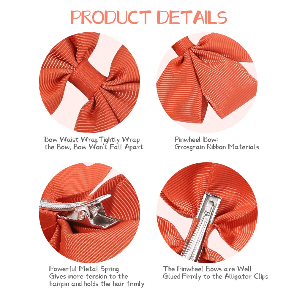 Choicbaby 3-inch bows for tidy pigtails and easy grip.