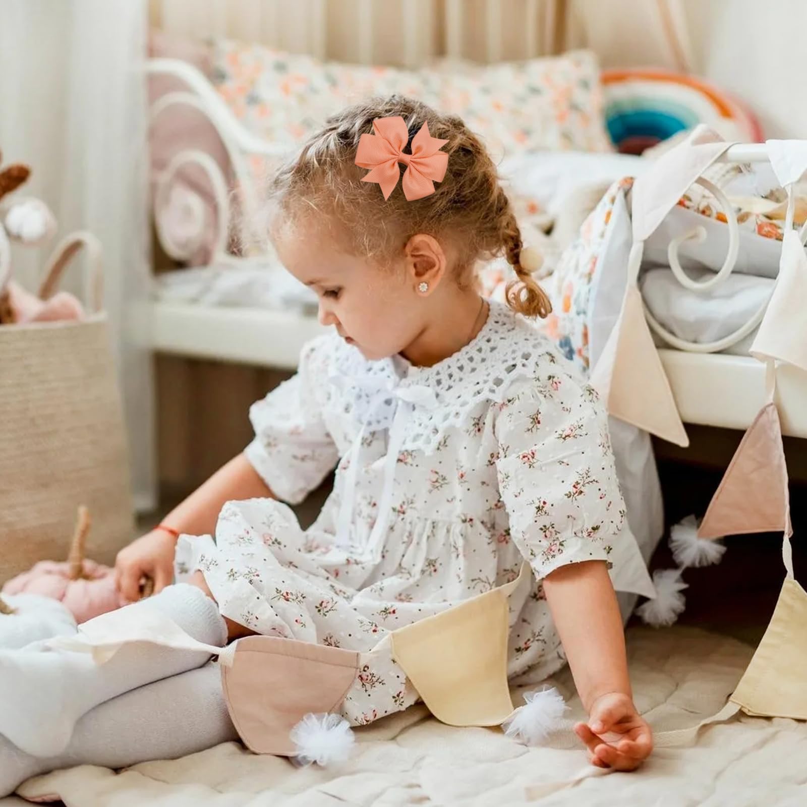 Choicbaby bows worn in ponytails or braids for cute everyday looks.