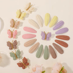 choicbaby knitted snap clip, gentle grip keeps hair in place without pulling.