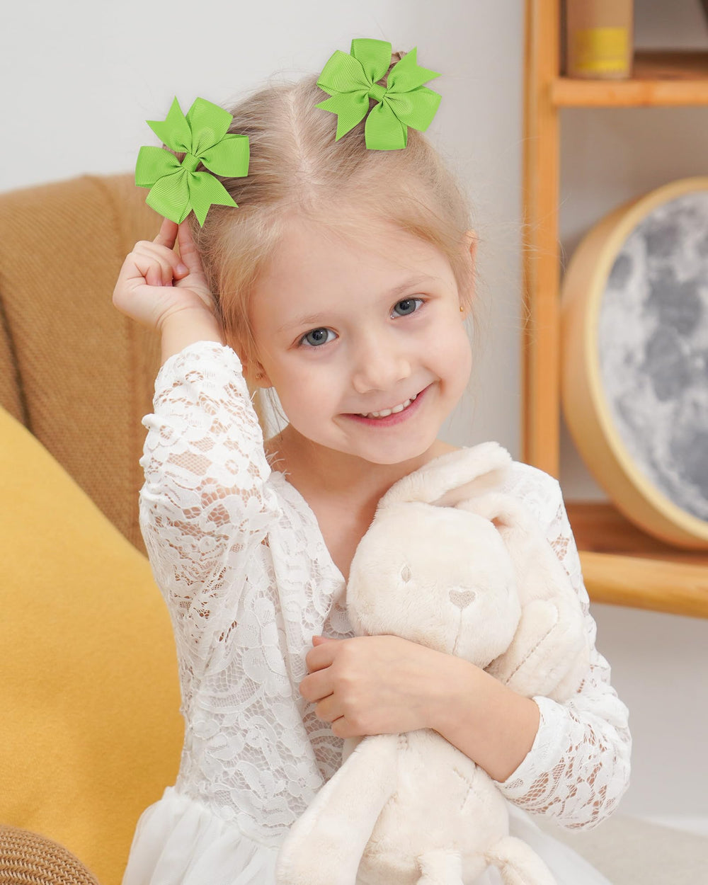 Choicbaby pinwheel bow clip 3in lavender, comfortable grip for long wear.