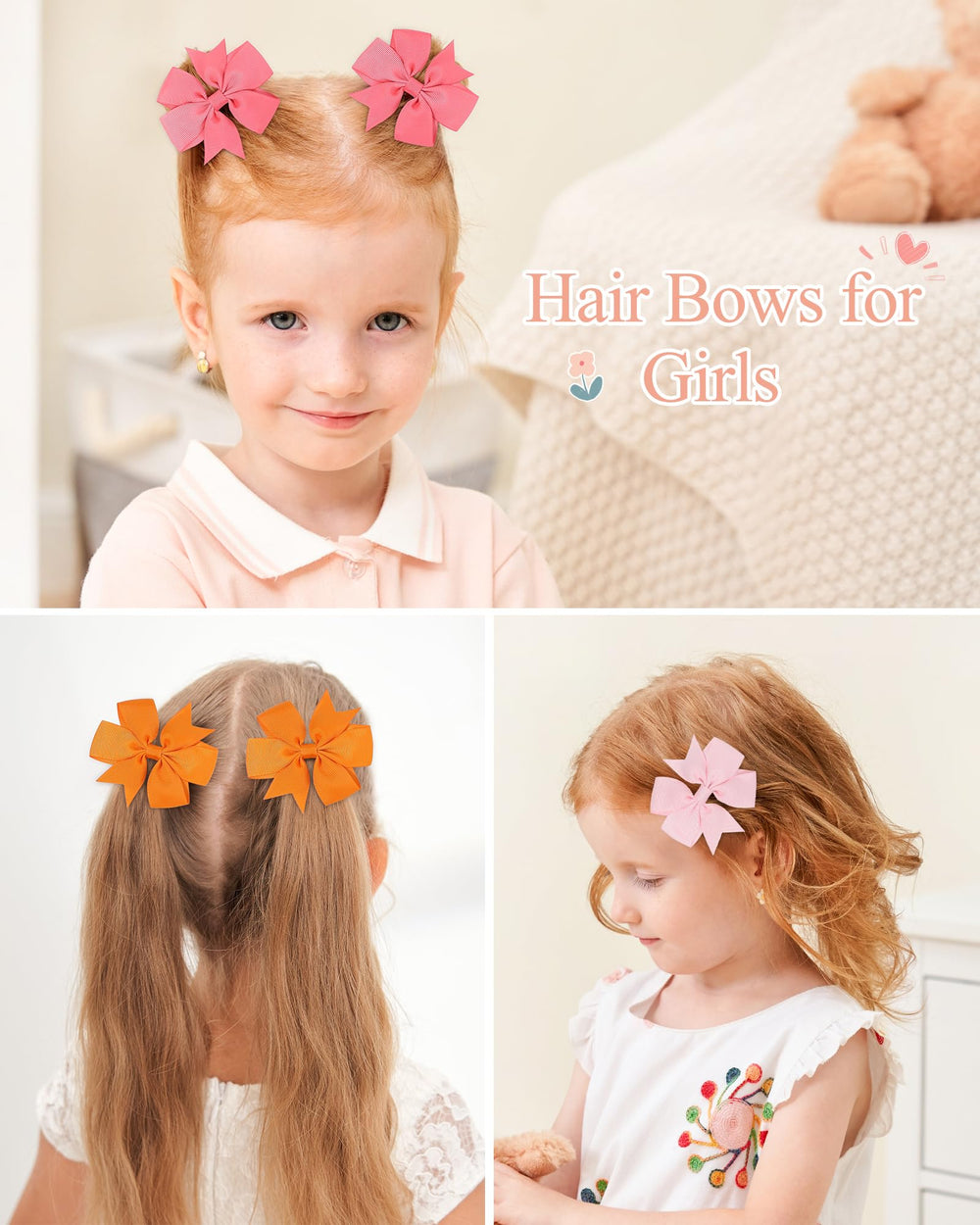 Choicbaby pinwheel bow clip 3in mint green, versatile for pigtails.