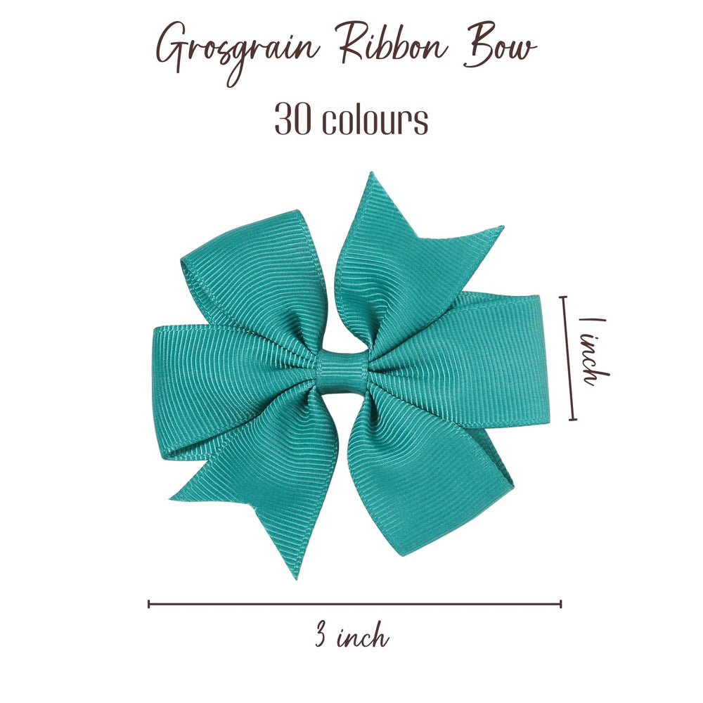 Choicbaby pinwheel bow clip 3in pale pink, gentle on fine hair for daily wear.