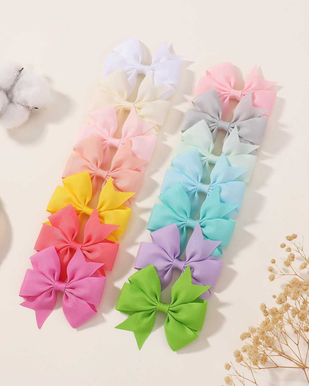 Choicbaby pinwheel bow clip 3in rose pink, cute side clip for braids.