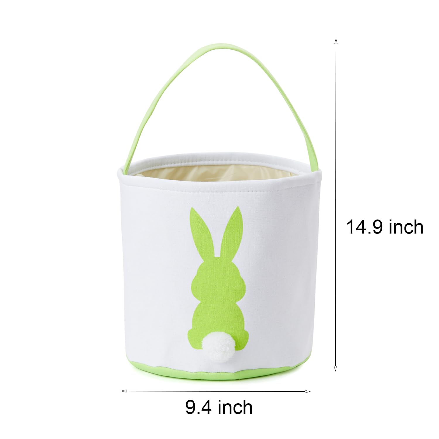 CHOIEO Easter Bunny Basket flat-fold-storage, folds flat for compact storage.