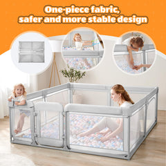 Cholena playpen with suction cups base stabilizes the unit on floors