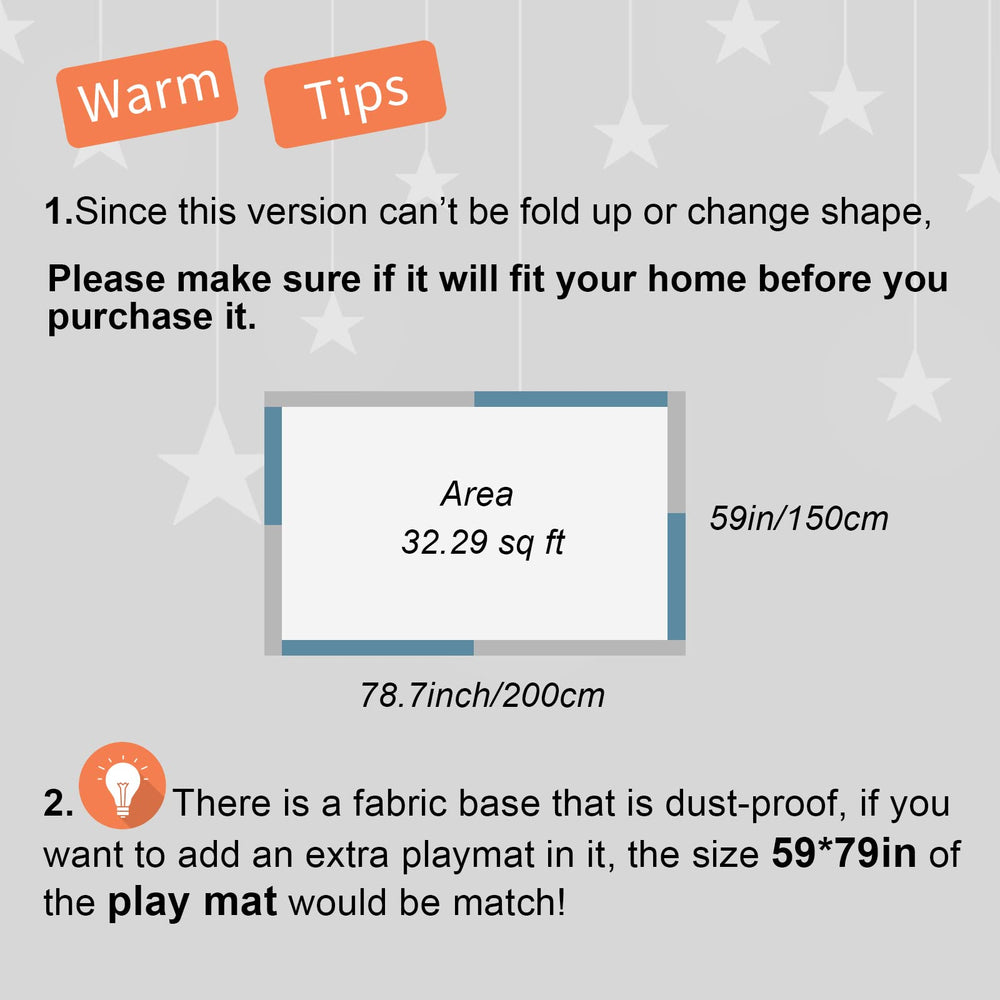 Cholena easy-assembly playpen simplifies setup and storage.