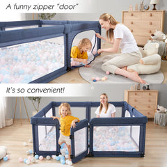 Cholena playpen with strong suction cups stays steady during play.
