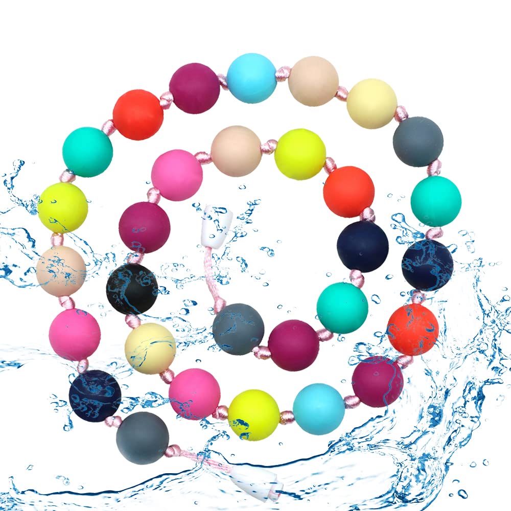 Choneer 2-piece pack with colorful beads for daily use
