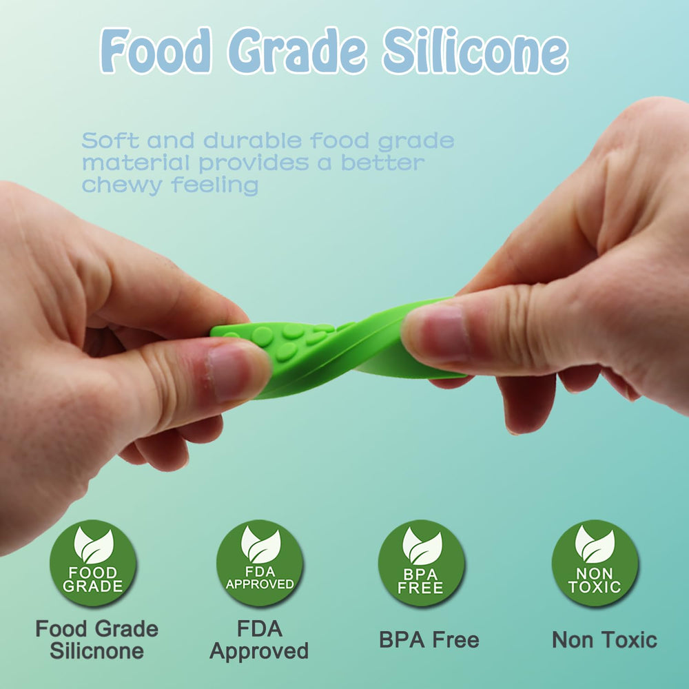 Choneer chew necklaces are easy to clean with soap and water.