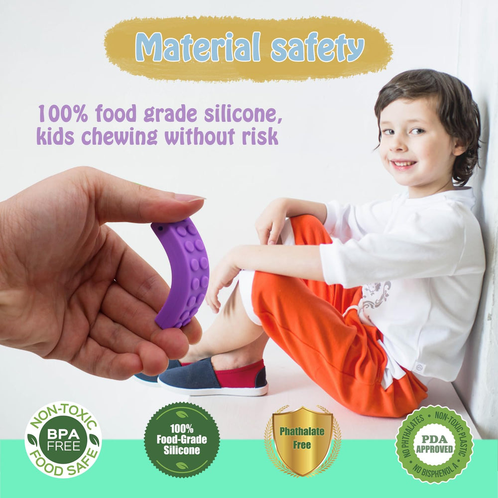 Choneer chew necklaces five-pack colors for versatile kid teething