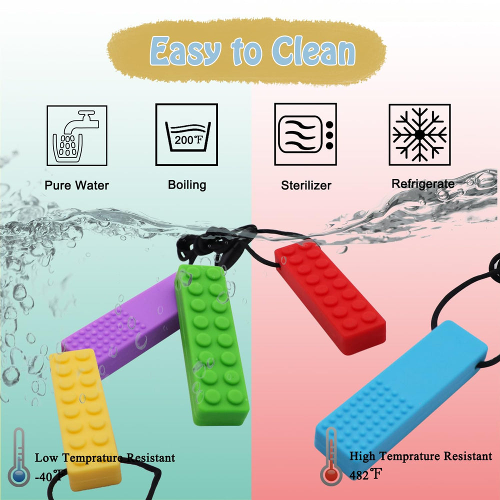 Choneer chew necklaces worn by kids for calm focus