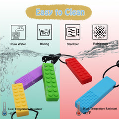 Choneer chew necklaces worn by kids for calm focus