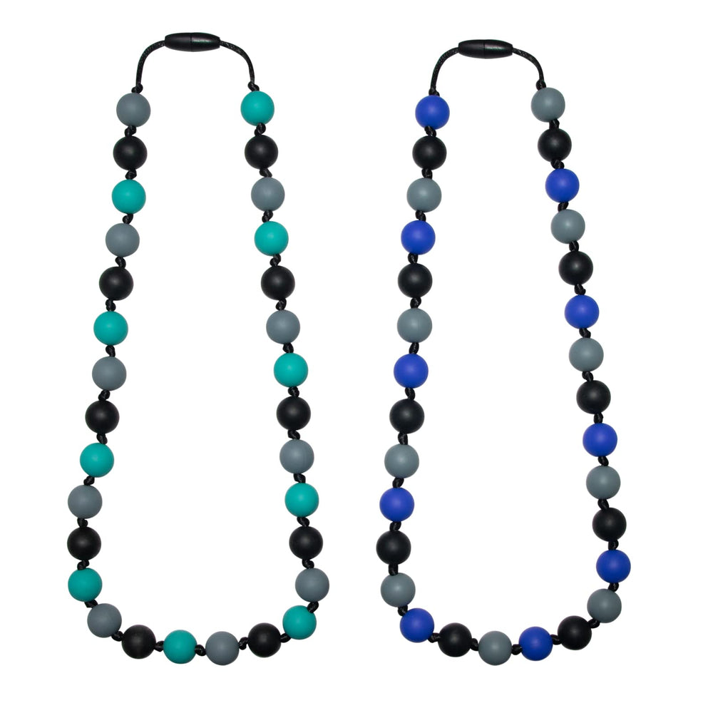Choneer sensory chew necklace close-up beads aiding calm focus