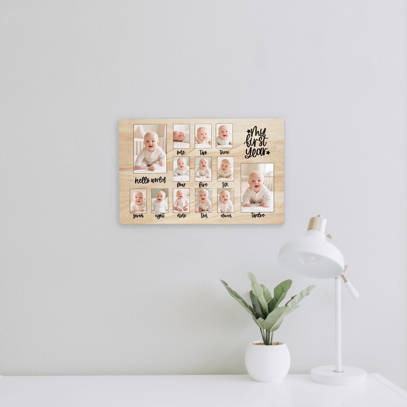 CHONIC keepsake frame grows with your child’s first year memories.