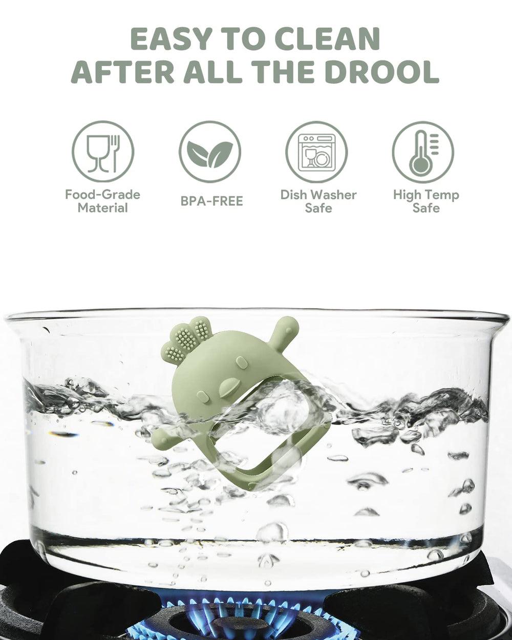 ChooKaChoo teether is dishwasher-safe and easy to clean.