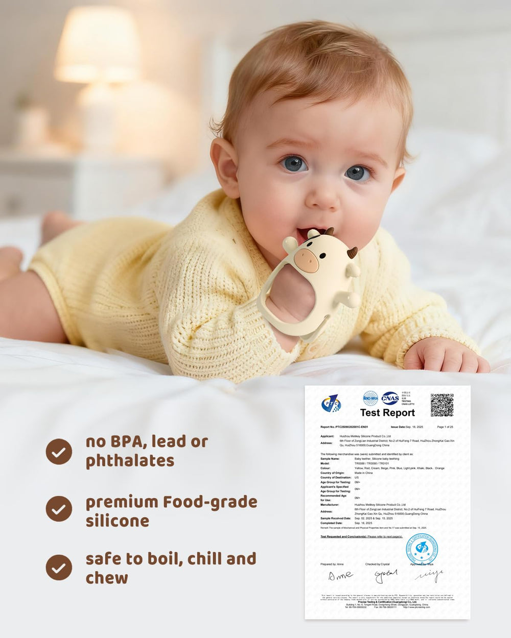 ChooKaChoo silicone teether close-up showing BPA-free material